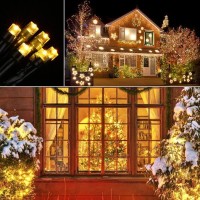 Echosari 2 Pack 200 Led Solar Fairy String Lights, 8 Modes Outdoor Fairy Decoration Light Waterproof, For Tree, Terrace, Garden, Wedding, Party, Christmas Decoration Light (Warm White)