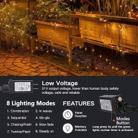 Lomotech Halloween Net Lights Connectable 12Ft X 5Ft 360 Led Orange Net Lights 8 Modes Low Voltage Mesh Lights Outdoor Hallow