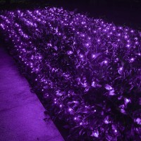 Lomotech Halloween Net Lights Connectable 12Ft X 5Ft 360 Led Purple Net Lights 8 Modes Low Voltage Mesh Lights Outdoor Hallow