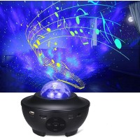 Star Night Light Projector, Tom-Shine Ocean Wave/Led Nebula Cloud Projector, Bluetooth Music Speaker/Timer/Sound Activate/Remote Control For Baby Kids Gifts Bedroom Decor Party Wedding (Black)