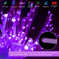 Akepo Fiber Optic Sensory Lights For Autism Sensory Room For Kids, 10W Rgbw Twinkle+Music Response+Bluetooth App Control Fiber Optic Light Engine With (3X0.75Mm) Flash Point Cable 50Pcs Of 6.5Ft/2M