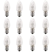 12 Pack, 15 Watt Light Bulbs For Himalayan Salt Lamps & Baskets, Chandeliers, Scentsy & Wax Warmers, E12 Base