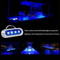 PSEQT 3.8'' Blue Waterproof Marine LED Lights - 4P