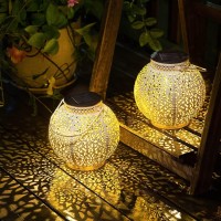 Take Me Solar Lanterns Lights Outdoor Waterproof Garden Hanging Lights Metal Retro Lights For Valentine'S Day Gift Birthday Gifts Christmas Gifts (White Set Of 2)