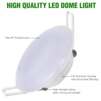 Homdec 12 Volt Rv Led Recessed Ceiling Light 3Inch Rv Puck Light Dimmable 4W 3500K Warm White 6 Pack Rv Flush Mount Interior