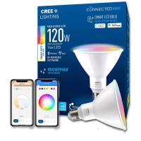 Cree Lighting Connected Max Smart Led Bulb Par38 Outdoor Flood Tunable White Color Changing 24 Ghz Works With Alexa And Goo