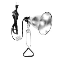 Simple Deluxe 60 Watt Clamp Lamp Light With 55 Inch Aluminum Reflector No Bulb Included 1Pack Silver And Black