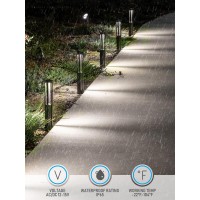 Leonlite Low Voltage Landscape Lights, Unique Lighting Effects Led Pathway Lights, 190Lm 3W 12-15V Ac/Dc, Ip65, Aluminum Landscape Outdoor Driveway Light, 4000K Cool White, Black Finish, Pack Of 6