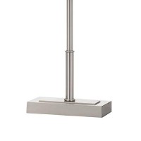 Benjara Metal Table Lamp With Stalk Support And Pull Chain Switch, Silver