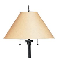 Benjara Bm220644 Paper Wrapped Tapered Shade Double Chain Table Lamp, Brown And Gray