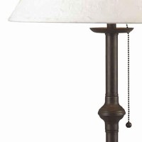 Benjara Bm223528 Metal Table Lamp With Textured Conical Shade, Set Of 4, Bronze And White