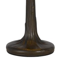 Benjara Tree Like Metal Body Tiffany Table Lamp With Conical Shade,Bronze And Beige