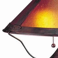 Benjara Pot Bellied Metal Body Table Lamp With Conical Mica Shade, Bronze