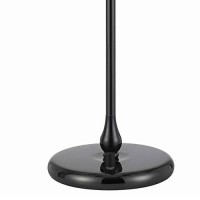 Benjara Industrial Metal Body Table Lamp With Two Glass Ball Shades, Black