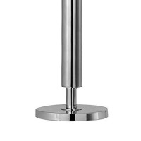 Benjara Metal Table Lamp With Tubular Support And Push Through Switch, Silver