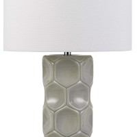 Brighten up your existing decor setting with this coveted contemporary style Table Lamp which comes with textured ceramic base Wrapped with white color linen fabric it will be a perfect addition to your place