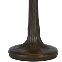 Benjara Tree Like Metal Body Tiffany Table Lamp With Conical Shade,Beige And Bronze