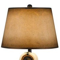 Benjara Bm224764 150 W Jukebox Design Resin Table Lamp With Empire Shade, Brown