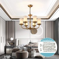 Helunsi Lighting Chain, 6 Feet Bronze Lighting Fixture Chain, Metal Chandelier Chain Extension, Pendant Lamp Fixture Chain With Connection Locks, Heavy Duty Chandelier Chain For Hanging Light - 6'