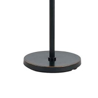 Benjara Metal Body Floor Lamp With Fabric Drum Shade And Pull Chain Switch, Black