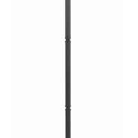 Benjara 3 Way Glass Shade Torchiere Floor Lamp With Metal Pedestal Base, Black