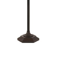 Benjara Polyresin Floor Lamp With Glass Shade And Pull Chain Switch, Black