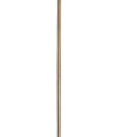 Benjara 150 Watt 6 Way Metal Floor Lamp With Fabric Tapered Shade, Gold