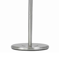 Benjara 3 Way Torchiere Floor Lamp With Frosted Glass Shade And Stable Base, White