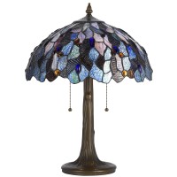 Benjara 2 Bulb Tiffany Floor Lamp With Mosaic Design Shade, Multicolor