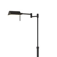 Benjara 10W Led Adjustable Metal Floor Lamp With Swing Arm, Black