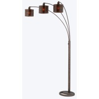 Minimalistic in appeal and design this floor lamp is here to compliment your decor setting and enhance its look Arc design structure with circular shaped shade and round base completes the construction 3 bulbs of 60 W each is required to provide the right