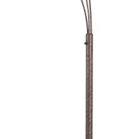 Minimalistic in appeal and design this floor lamp is here to compliment your decor setting and enhance its look Arc design structure with circular shaped shade and round base completes the construction 3 bulbs of 60 W each is required to provide the right