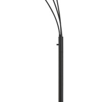 180 Watt Metal Floor Lamp With 3 Arms And Cage Shades, Black