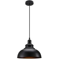 Asnxcju Farmhouse Pendant Light Black Metal Pendant Light Fixtures Industrial Vintage Adjustable Hanging Ceiling Light Fixture