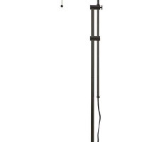 Benjara Metal Rectangular Floor Lamp With Adjustable Pole, Black