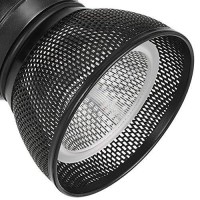 Benjara 10W Integrated Led Metal Track Fixture With Mesh Head, Black