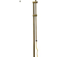 Benjara Metal Rectangular Floor Lamp With Adjustable Pole, Gold