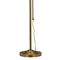 Benjara Metal Rectangular Floor Lamp With Adjustable Pole, Gold