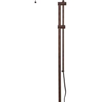 Benjara Metal Rectangular Floor Lamp With Adjustable Pole, Bronze