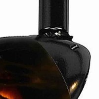 Benjara 50 Watt Track Fixture With Handblown Glass Shade, Black And Brown