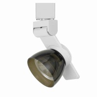 Benjara 12W Integrated Led Metal Track Fixture With Oval Shape Head,White And Brown