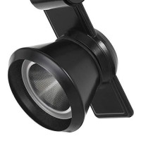 Benjara 12W Integrated Led Metal Track Fixture With Cone Head, Black