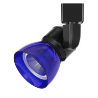 Benjara Metal And Clear Polycarbonate Led Track Fixture, Blue And Black