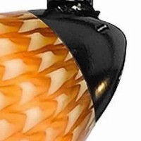 Benjara 50 Watt Track Fixture With Handblown Glass Shade, Black And Yellow