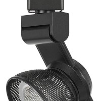 Benjara 12W Integrated Led Metal Track Fixture With Mesh Head, Dark Black