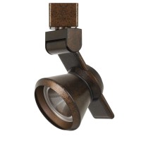 Benjara 12W Integrated Led Metal Track Fixture With Cone Head, Bronze