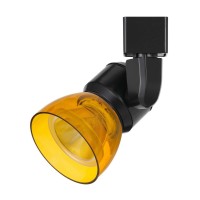 Benjara Metal And Clear Polycarbonate Led Track Fixture, Yellow And Black