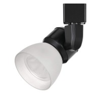 Benjara Metal And Frosted Polycarbonate Led Track Fixture, White And Black