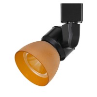 Benjara Metal And Frosted Polycarbonate Led Track Fixture, Yellow And Black