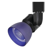 Benjara Metal And Frosted Polycarbonate Led Track Fixture, Blue And Black